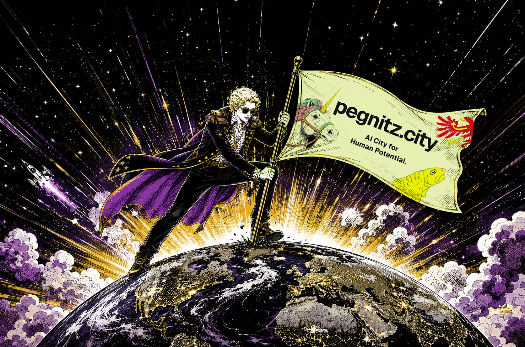 Ziggy über Pegnitz als Bild für menschliches Potenzial in der AI City.